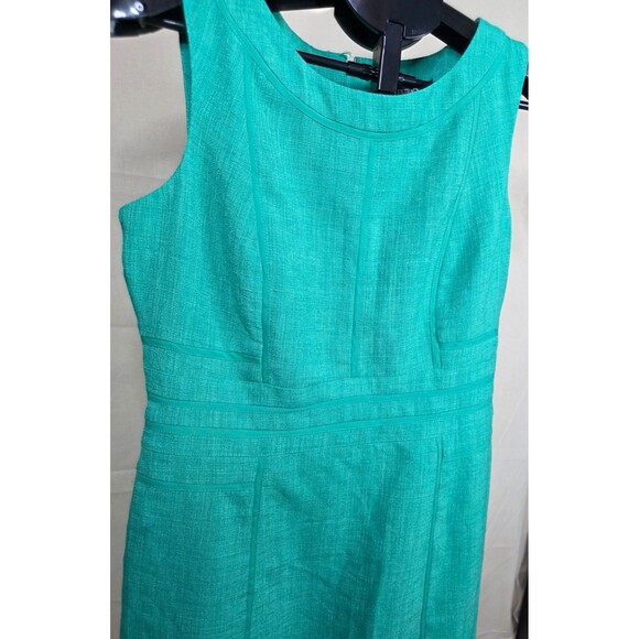 Ellen Tracy Blue-Green Sheath Dress – Size 8 (Early–Mid 2000s) - Sleeveless - Picture 3 of 14